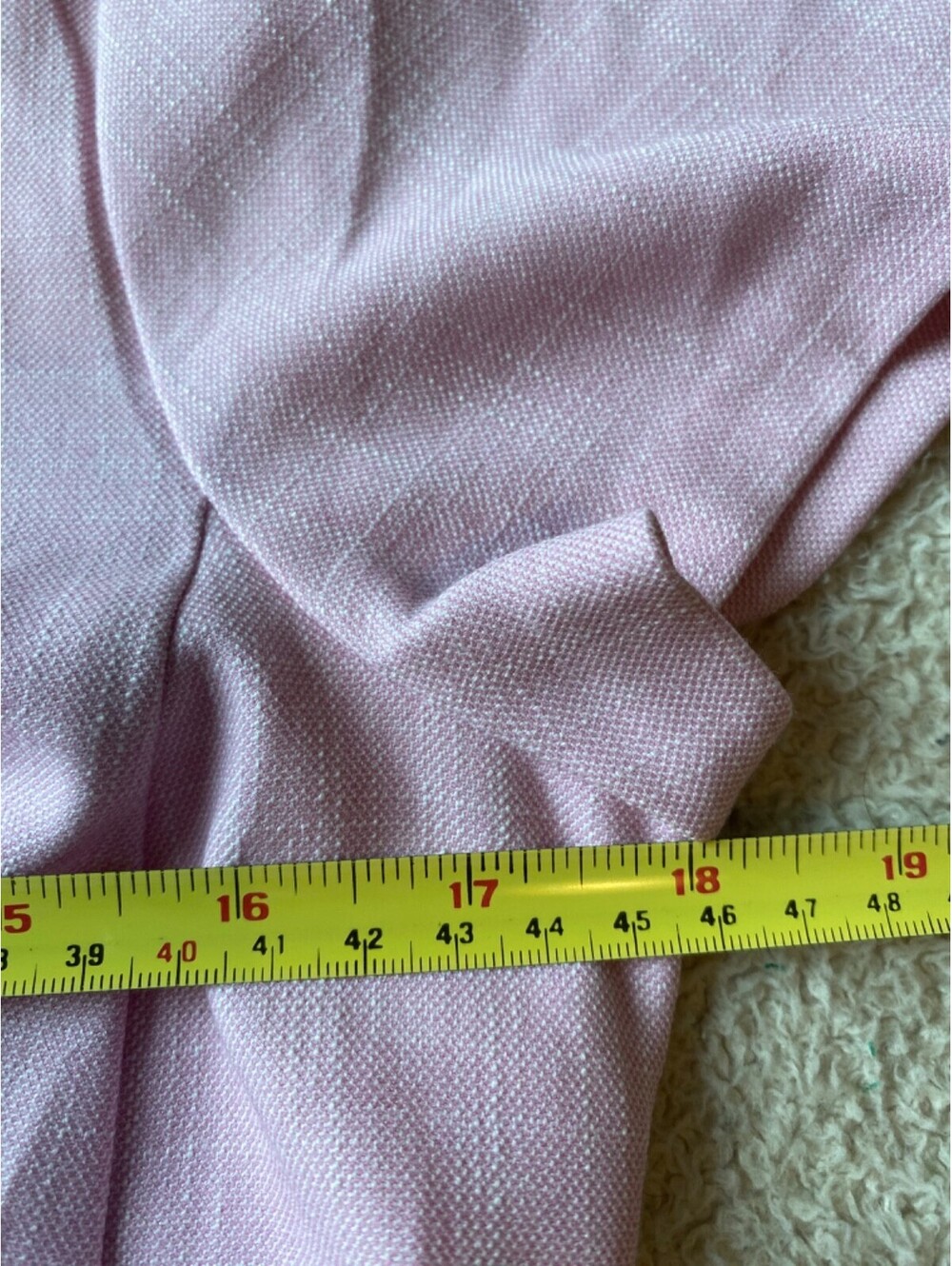 Ann Taylor Pastel Pink Slub Weave Dress Women's Petite 8P Cool Fabric LINED - Picture 8 of 10